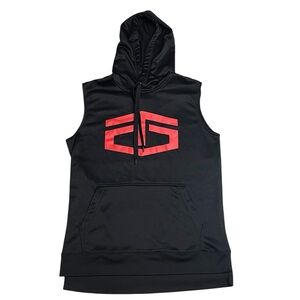 TapOut Men’s Sleeveless Hoodie with pockets Size Small‎ in Black & Red